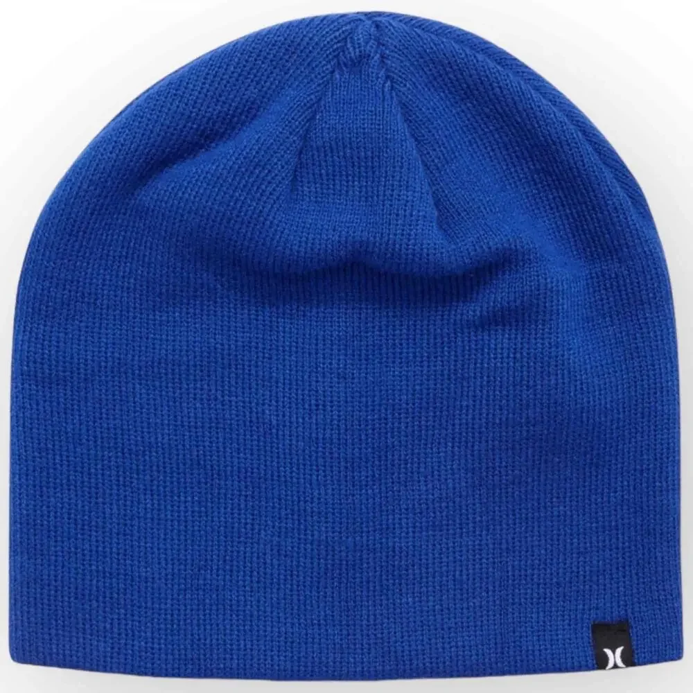 NWT Hurley Men’s Beanie & Scarf Set – Blue with White Stripe – One Size